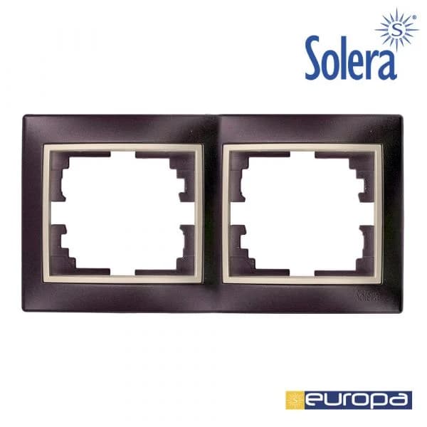Solera Moldura para 2 Elementos Horizontal Moldura Preta. - EDM42955