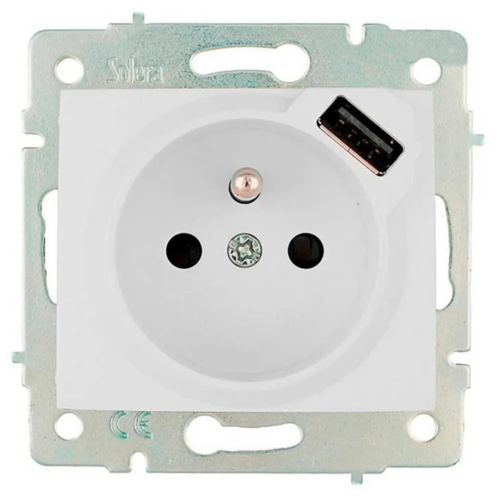Solera Base Bipolar com T/t Lateral 16a 250v com usb Obt. - EDM42941