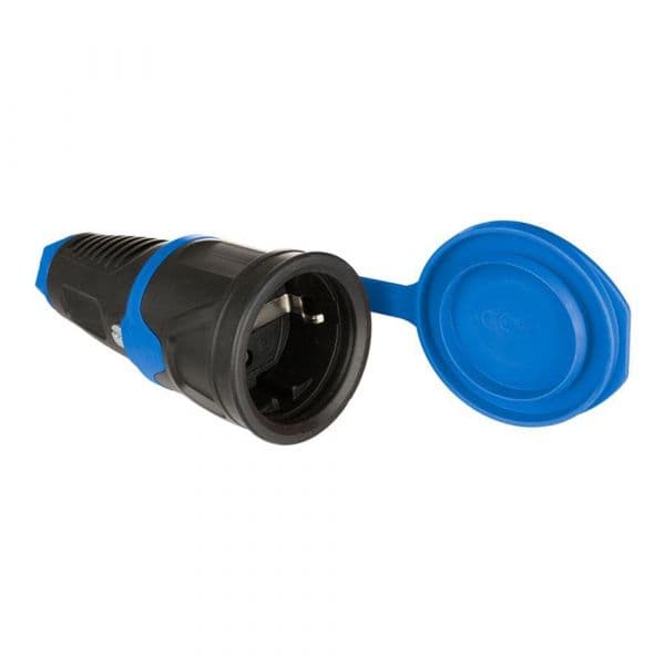 Solera Tomada Aérea 57 Borracha 16A 250V IP54 Preta
