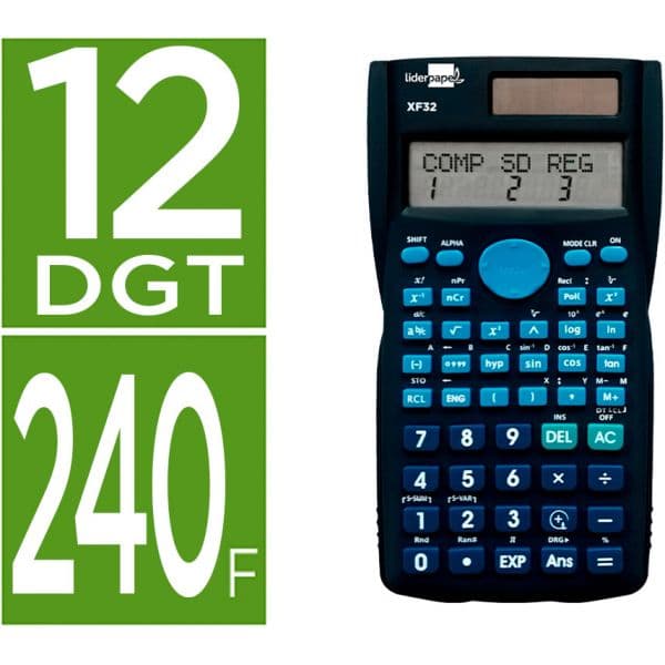 Calculadora Liderpapel Científica xf32 12 Dígitos Azul