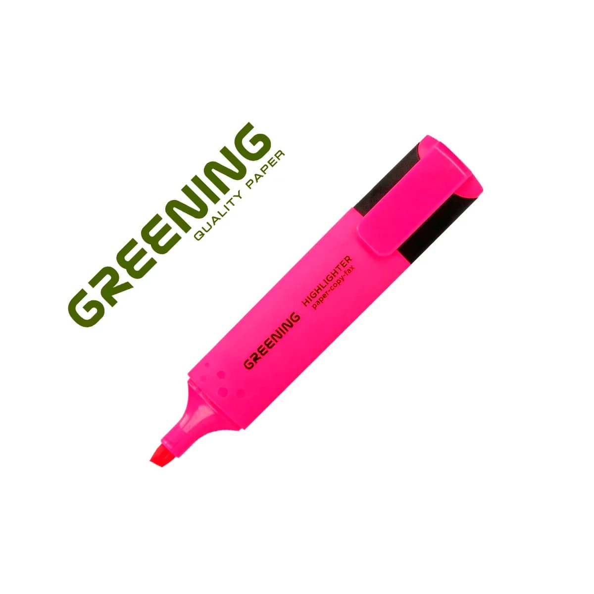Greening Marcador Fluorescente Ponta Biselada Rosa