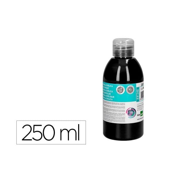 LiderPapel Tinta Acrílica 250 ml Preta