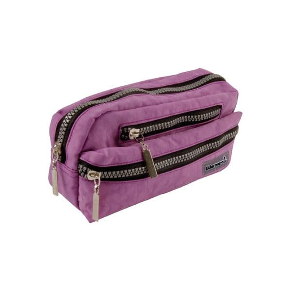 Liderpapel Estojo Oval 195x40x100mm 3 Bolsos Violeta Pastel