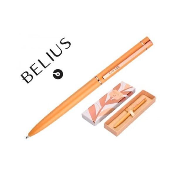Belius Esferográfica Rose 1mm Tinta Azul Desenho Bege Ouro Rosa 1 Un.