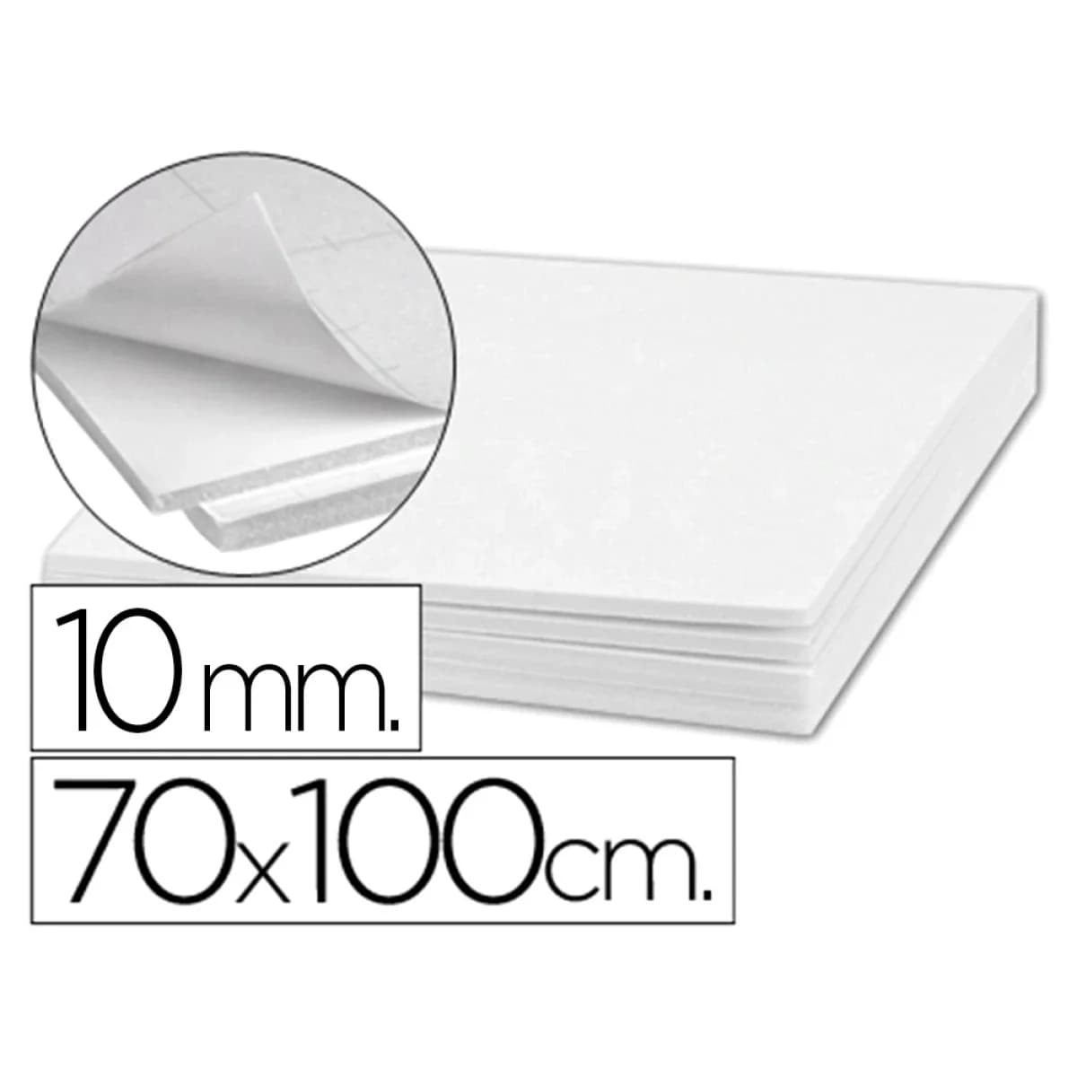 LIDERPAPEL K-Line Adesivo 70x100cm 10mm Branco 5 Un.