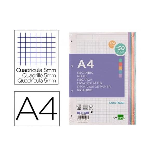 LiderPapel Recarga Folhas A4 90g 250 Un.
