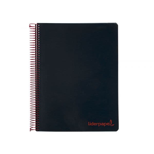 LiderPapel Caderno Quadriculado A4 Espiral 120 Folhas Preto
