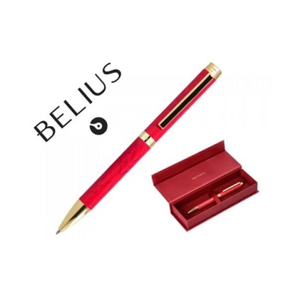 Belius Esferográfica Wild West Vermelho Dourado Tinta Azul