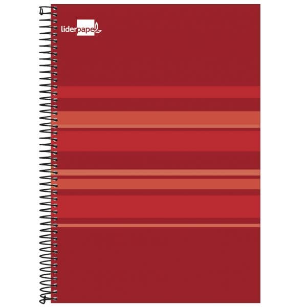 LiderPapel Caderno Espiral A4 Micro Classic Quadriculado 60g Vermelho - BA50