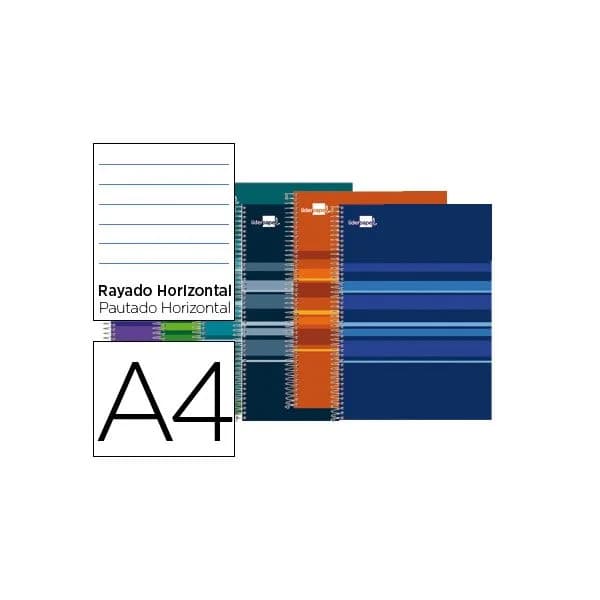 LiderPapel Caderno Espiral A4 Classic Pautado Sortido - BA02