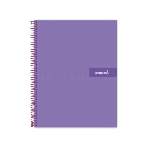 Liderpapel Caderno Quadriculado A4 Espiral 120 Folhas Violeta