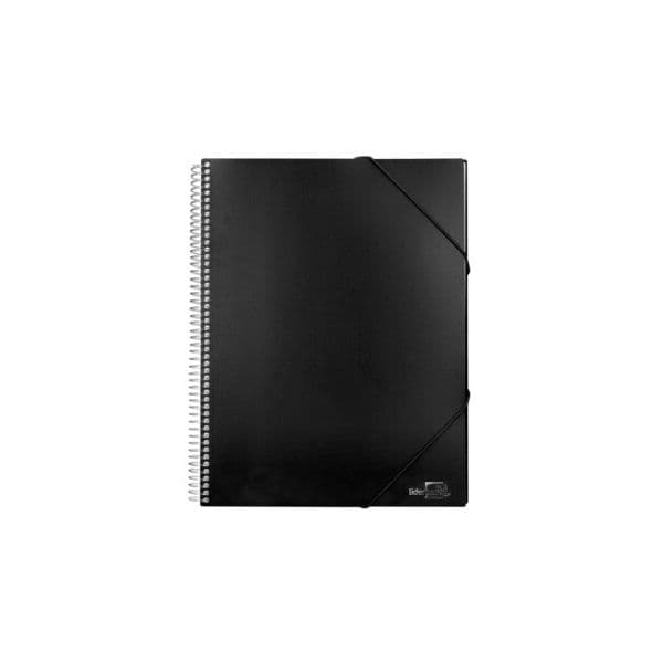 LiderPapel Capa Catalogo Espiral 20 Bolsas Polipropileno A5 Preta Ec58 - 02053.05