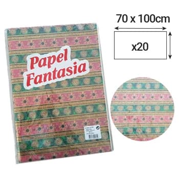 Papel de Embrulho 70x100cm 20 Folhas Fantasia Luxos - 12320199