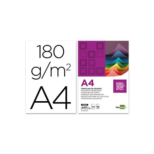 LiderPapel Resma 100Fls de Cartolina A4 180g Branco - CT01
