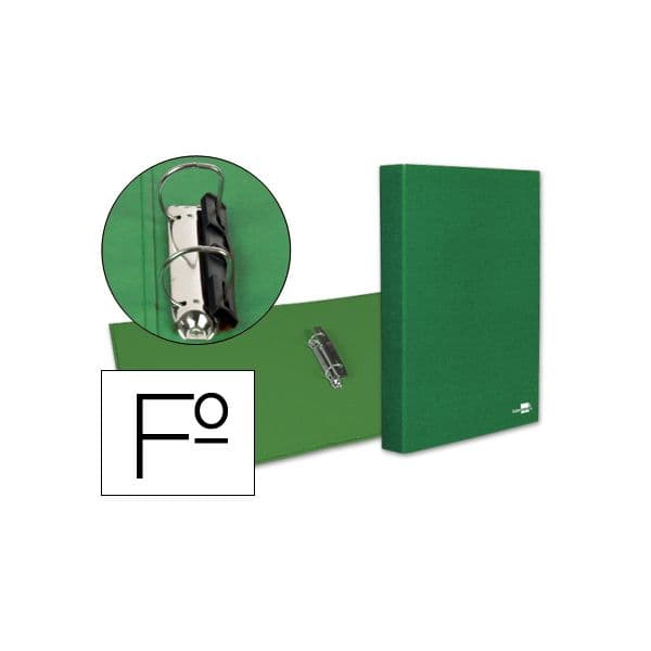 LiderPapel Pasta Paper Coat Folio 2 Argolas 25mm Verde - CA18