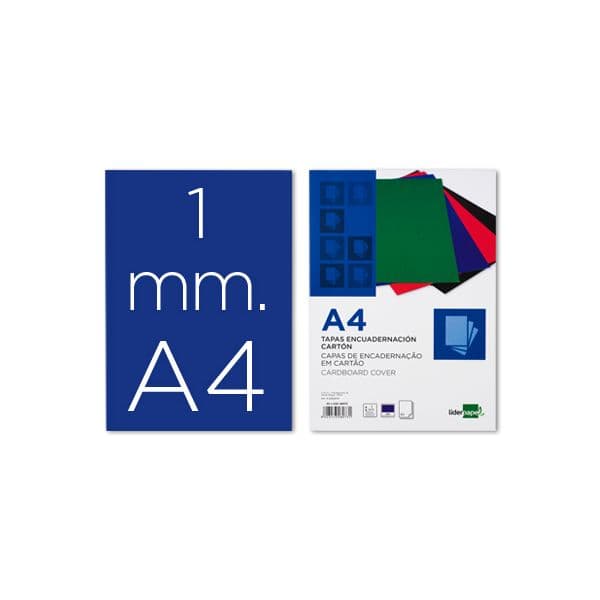 LiderPapel 100 un. Capas Cartão A4 1mm Azul - TE01
