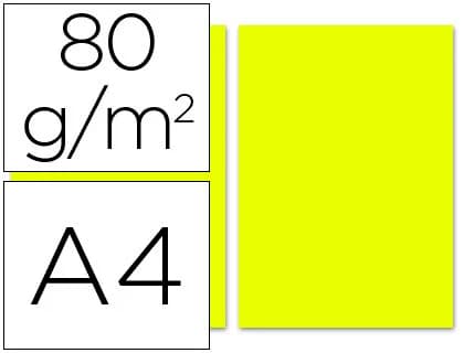 LiderPapel Resma 100Fls Papel A4 80g Limão - PC46