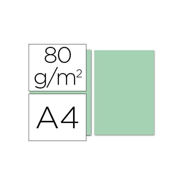 Liderpapel 100 un. Fls Papel DIN A4 80g Verde - PC55