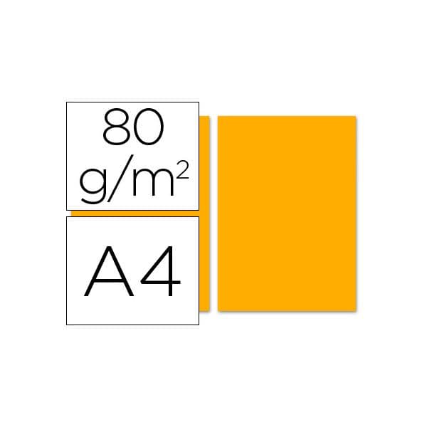 Liderpapel 100 un. Fls Papel DIN A4 80g Laranja - PC51