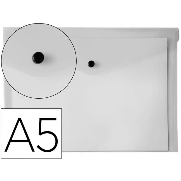 Liderpapel Bolsa Porta Documentos com Mola A5 Transparente 12 Un.