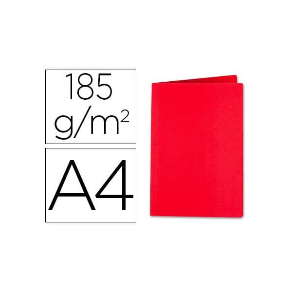 LiderPapel Classificador A4 s/ Ferragem 185g Cartolina Vermelho - L29026