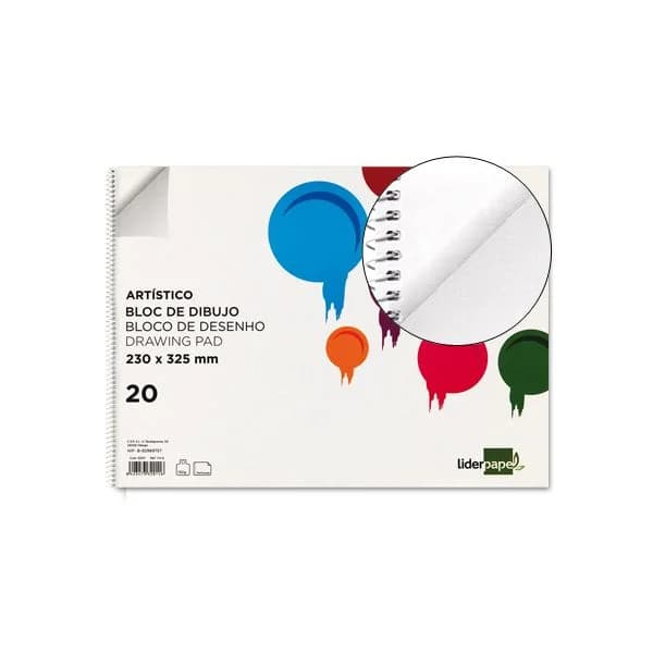 LiderPapel Bloco de Desenho Espiral Verona 230x325mm 20 Fls Branco - DA07