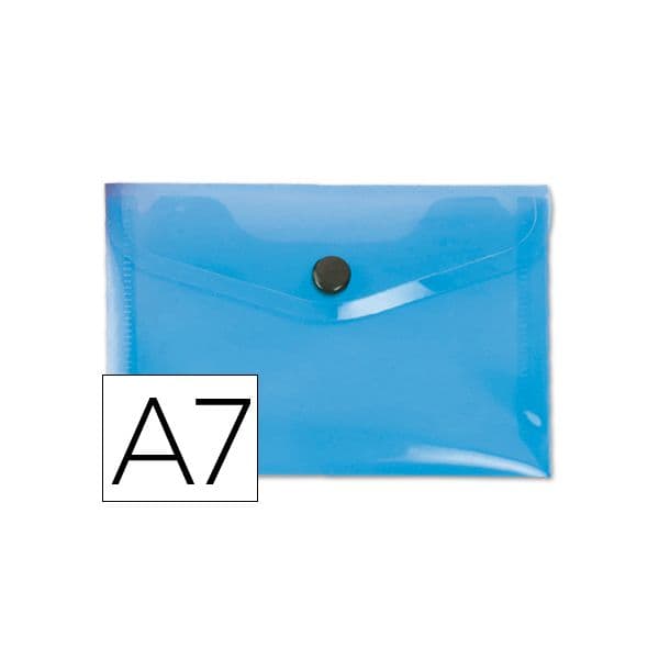 Liderpapel Bolsa Envelope Plástico A7 c/ Mola Azul 1 Un.