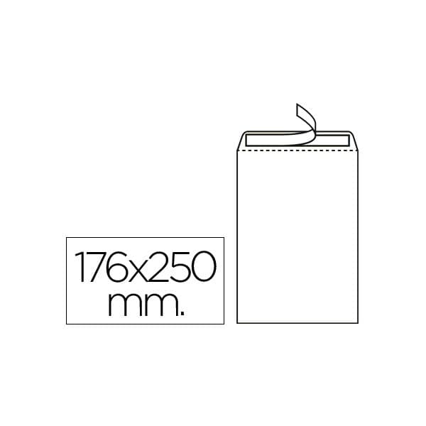 Liderpapel Envelope Bolsa B5 176 x 250 mm Branco Embalagem 500 un. - OFF033308CE