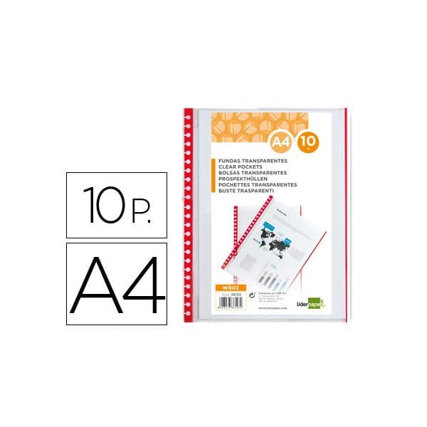 LiderPapel 10 un. Bolsas Catálogo A4 - WR02