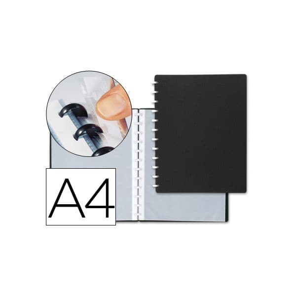 Liderpapel Capa Catálogo Espiral Plástico Preto - WA03