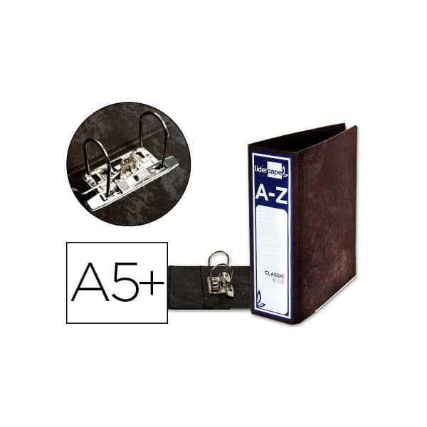 LiderPapel Pasta Arquivo Cartão 4º ao Baixo Classic Blue Gaspeada Black - AZ10