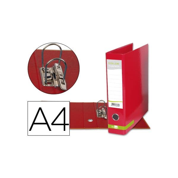 LiderPapel Pasta Arquivo Cartão A4 Color System Red - AZ39
