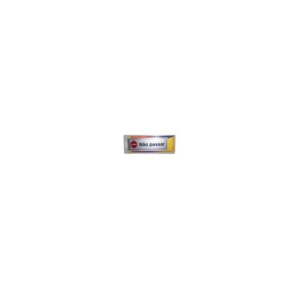Sinalética Não Passar - Plástico Adesivo 17x5.5mm