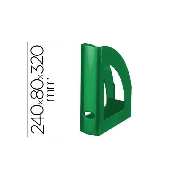Liderpapel Porta-Revistas Plástico 240x80x320mm Verde - RV10