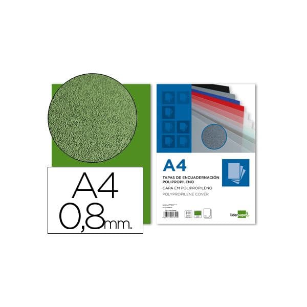 LiderPapel 100 un. Capas PP A4 Verde - TE22