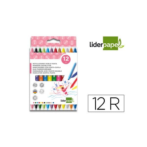 Liderpapel Marcadores de Feltro Duo un. Por Embalagem: 12 - 52213