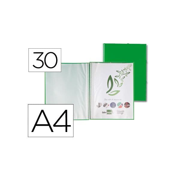 Liderpapel Capa Catálogo c/ Espiral 30 Fls Bolsas PP - EC11