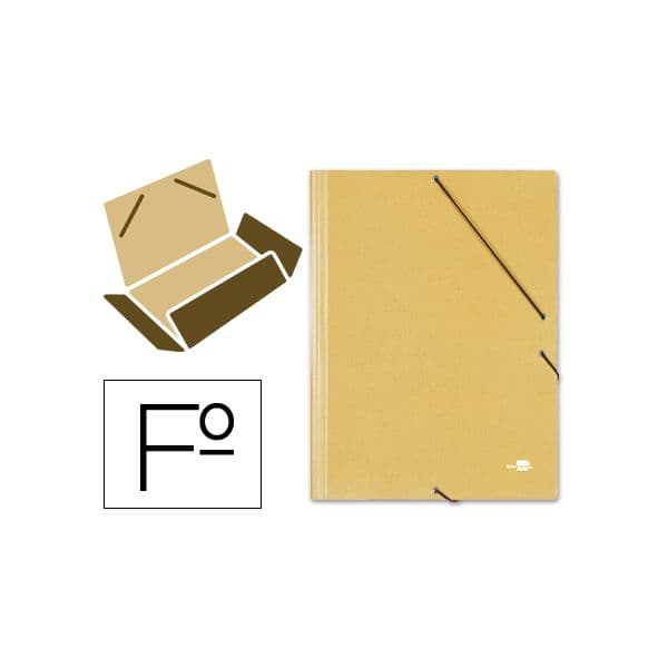 LiderPapel Pasta c/ Elásticos Folio 70x355x265mm Yellow - CG24