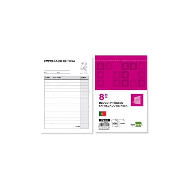 Liderpapel Bloco Empregado de Mesa Simples 105x155 mm 10 Un.
