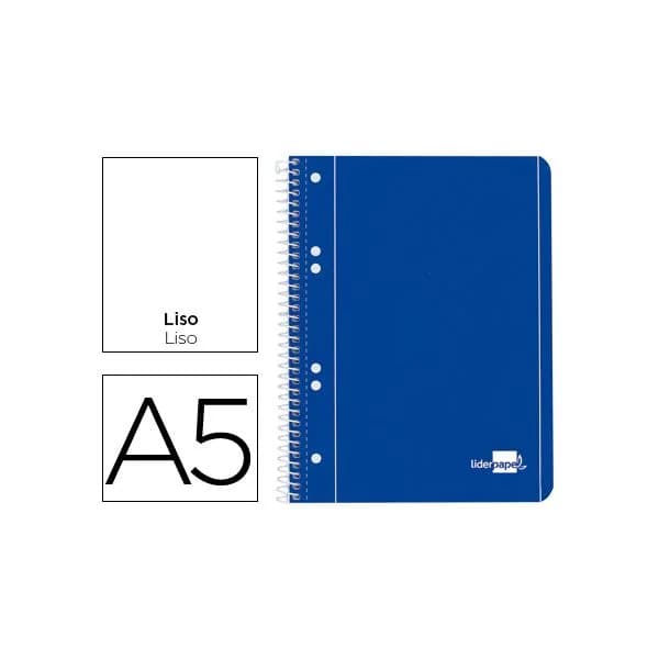 Liderpapel Caderno A5 Espiral de Capa Azul Liso - 29115