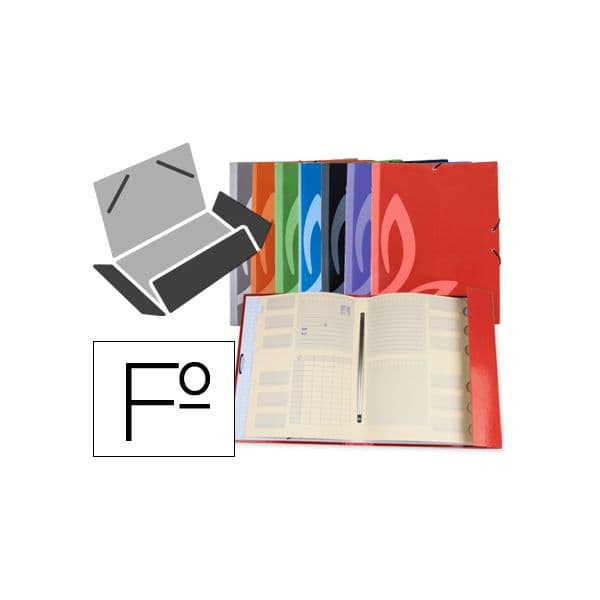 Liderpapel 7 un. Pastas Classificadoras Folio c/ Elásticos Sortido - CG59