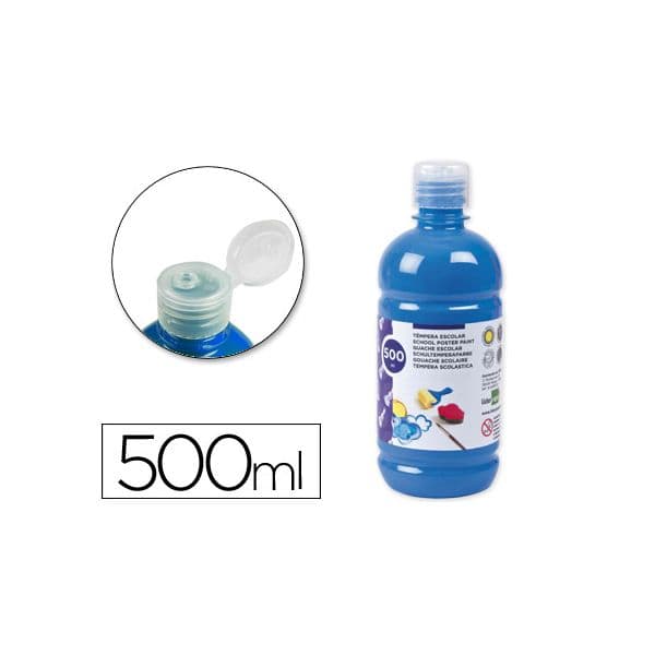 Liderpapel Guache 500ml Pronto Azul Ciano - L59205