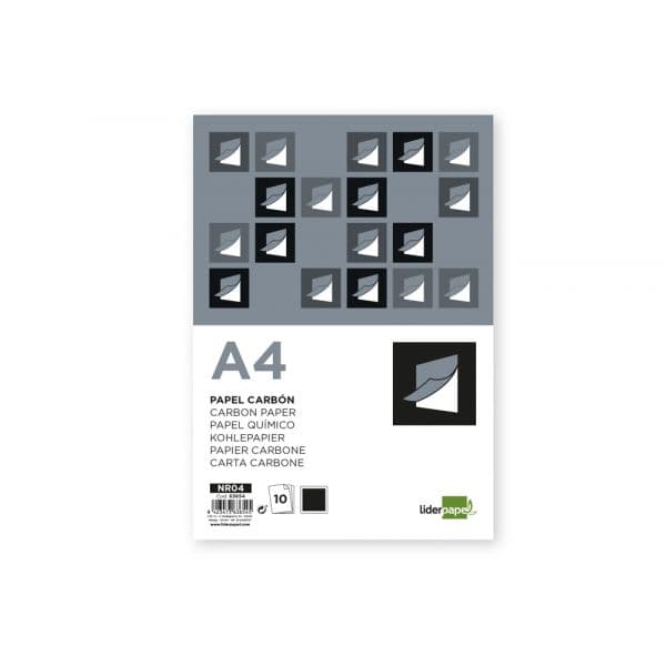 LiderPapel Papel Químico Preto A4 10 Folhas