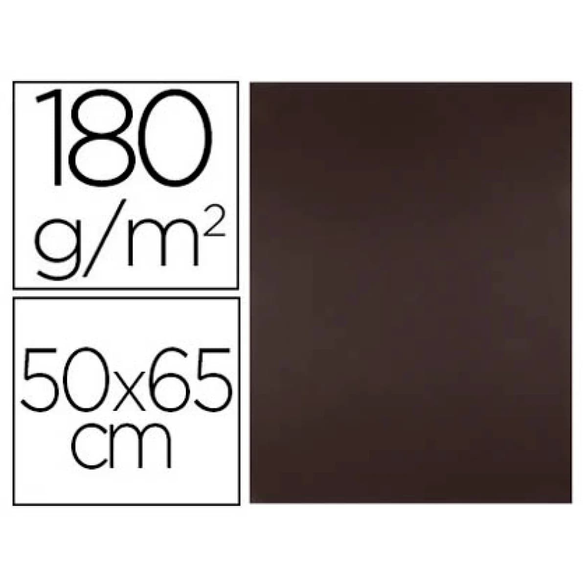 Liderpapel Cartolina 50X65 180 gr. Castanho 25 un. - OFF067851CE
