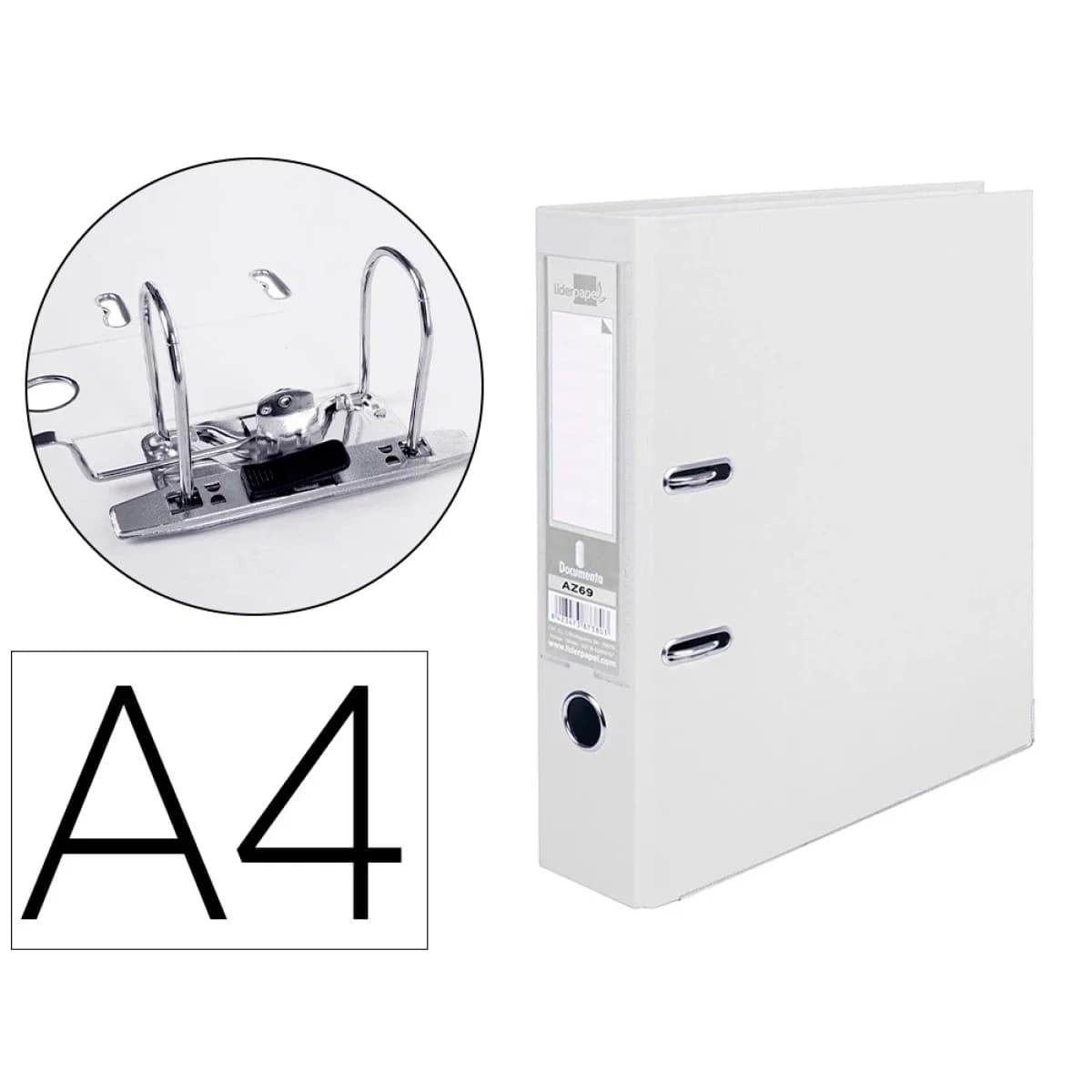 LiderPapel Pasta Arquivo Cartão PVC A4 L70 Documenta Branco - AZ69