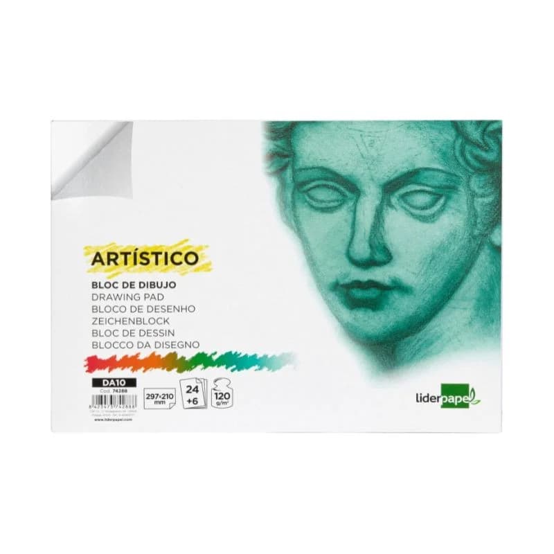 Bloco de Desenho A4 | Papel de Desenho 120 grs | Liderpapel