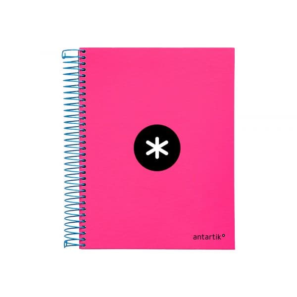 Antartik Caderno Espiral A5 Quadriculado Capa Dura 120F. 100GRS. C/6 Furos Rosa KD35