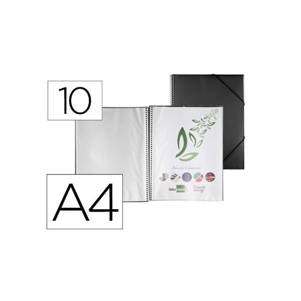 Liderpapel Capa Catálogo c/ Espiral 10 Bolsas PP - EC29