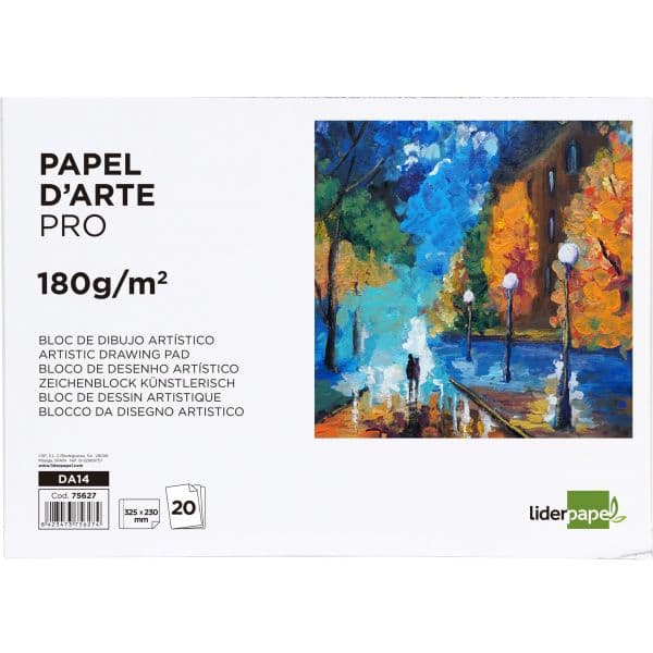 LiderPapel Bloco de Desenho DA14 230x325mm 180gr 20 Folhas