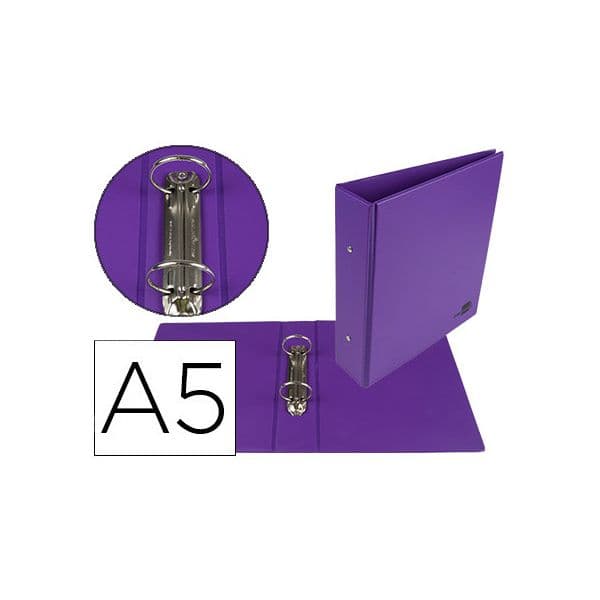 Liderpapel Pasta de 2 Aneis 40mm Redondos A5 Cartao Forrado - KA22